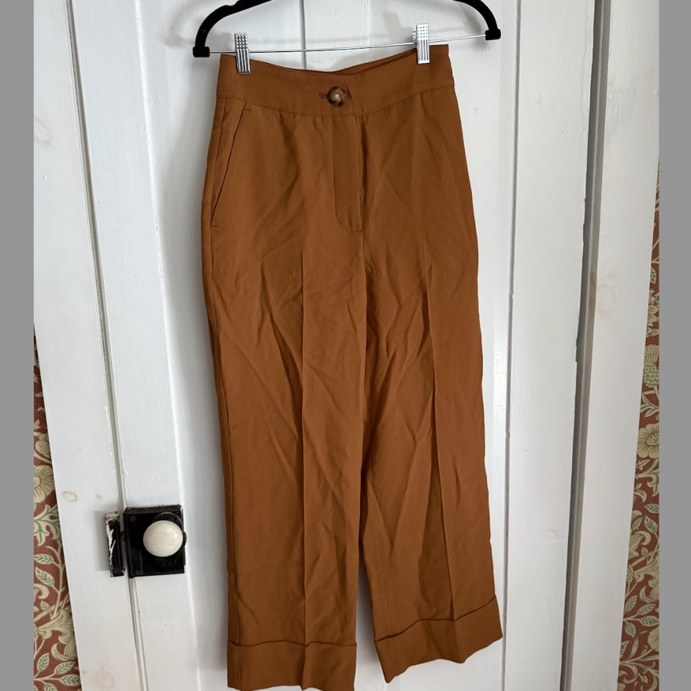 NWT Sezane Damon Trouser in Camel - Picture 2 of 5